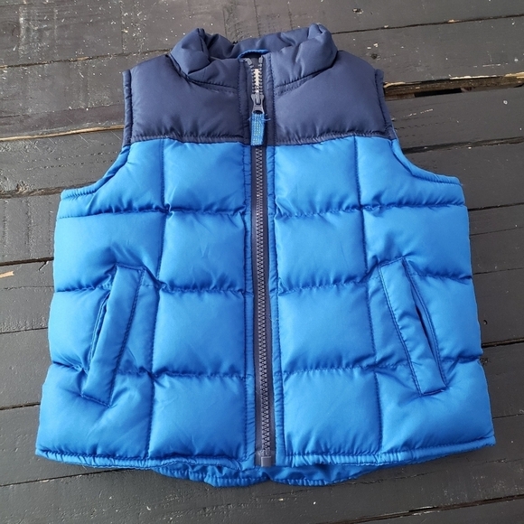 Cherokee Baby Boy Small 18-24 Months Blue Puffer Vest Full Zip - Picture 1 of 3